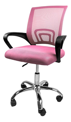 Silla Ergonómica T-go Soporte Lumbar Muebles De Oficina Color Rosa Material del tapizado Mesh