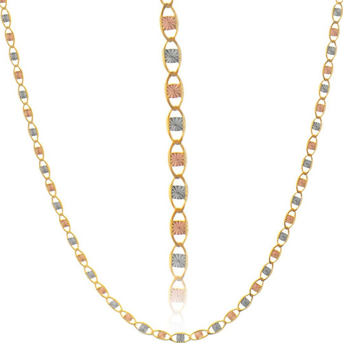 Cadena Florentina Diamantado Estrella 2 Mm X 55 Cm Oro 14k Color Dorado