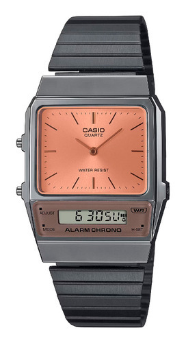 Reloj Casio Aq-800ecgg-4adf Color De La Correa Gris Color Del Bisel Gris Color Del Fondo Cobre