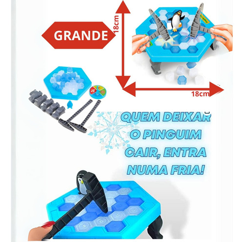 Pinguim Quebra Gelo Grande + Dog Morde Dedo Aventura Criança