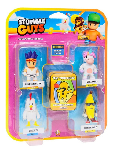 Pmi Stumble Guys Pack X5 Sensei Chicken Sorpresa Figura