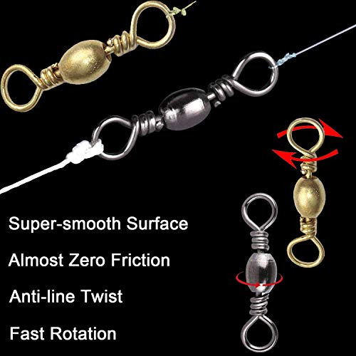 Swivels Pesca, 200pcs Rodamiento De Bolas Giratorias Con