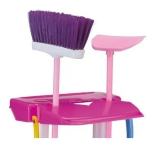 Imagem 5 de 9 de Kit Vassourinha De Limpeza Infantil Vassoura Pa Rodo+ Brinde