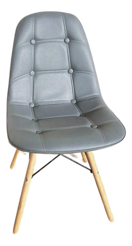 Silla Eames Acolchada Capitone Blanca