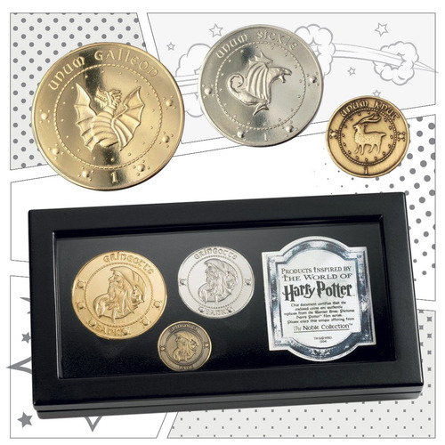 Harry Potter Gringotts Bank Coin Original Set De 3 Monedas