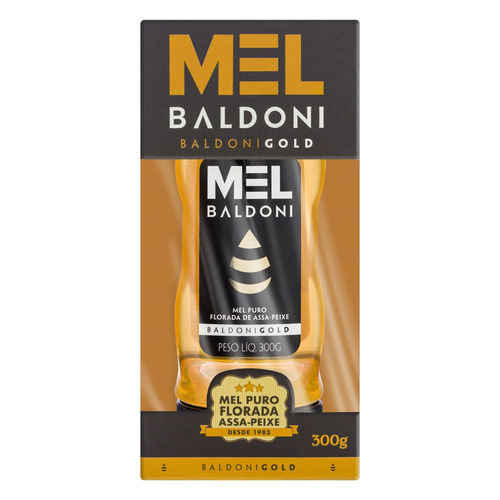 Imagem 1 de 2 de Mel Puro Florada Assa-Peixe Baldoni Gold Squeeze 300g