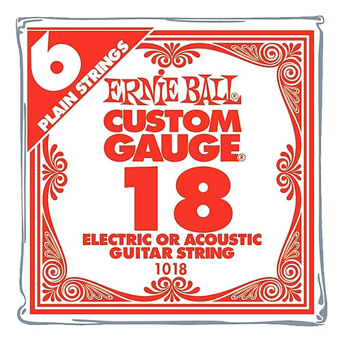 Ernie Ball Plain Unico Cuerda Para Guitarra Electrica