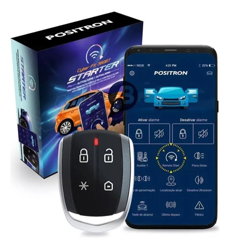 Alarma Para Auto Positron Cyber Px360 Bt + Llave Najava Px80