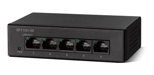 Imagen 1 de 5 de Switch Cisco Sf110d-05 5 Puertos Lan Plug & Play