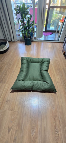Cama Cucha Grande Antidesgarro Para Perro Gato Verde Musgo