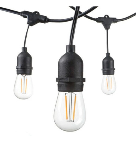 Guirnalda Led E27 7m Bk, 10 Lamparas 2w 2700k Ip65 Gui_012