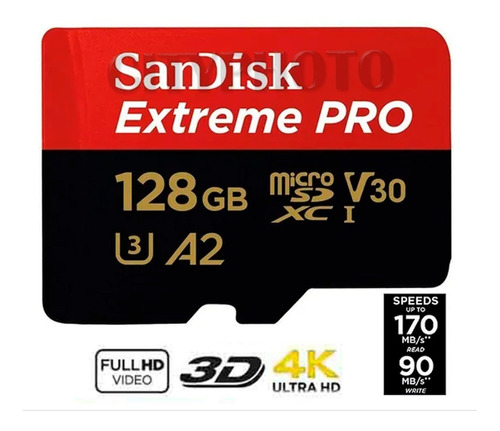 Memoria Micro Sd Extreme Pro A2 128gb 4k 170mb Sandisk Gopro