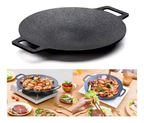 Parrilla Coreana Antiadherente Redonda Home Camping [su]