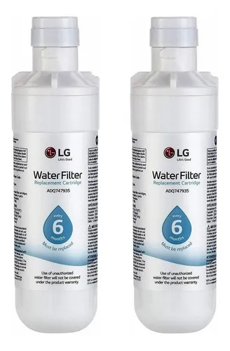 2 Filtros Agua Lt1000p Original Refrigerador LG Adq747935