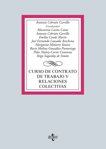 Libro Curso De Contrato De Trabajo Y Relaciones Colectivas D