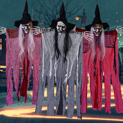 Set De Halloween De 3 Piezas Con Diseño De Bruja Eléctrica