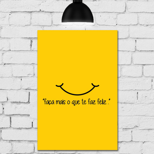 Imagem 5 de 7 de Placas Decorativas Frases Vida Feliz 20x30cm Kit 4un