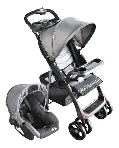 Coche Bebe Travel System Jazz Bebesit Color Gris Oscuro