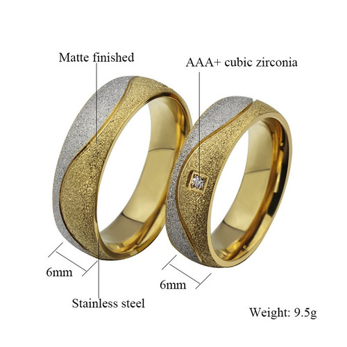 Anillo Elegante De Acero Para Bodas- Compromisos.