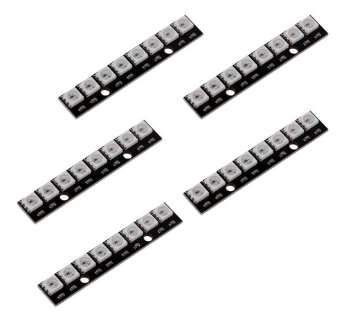 10 Pzas Tira De Luces Led Rgb Ws2812 5050 De 8 Canales Placa