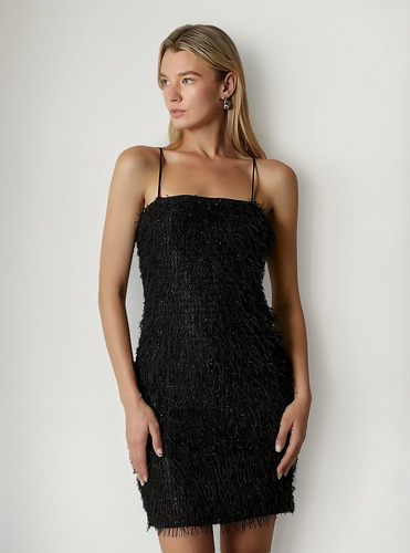 Vestido Flecos Studio F Talla 14 Nuevo Con Msi