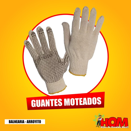 Imagen 2 de 5 de Pack 120 Pares De Guantes Moteados Pesados Trabajo Envios