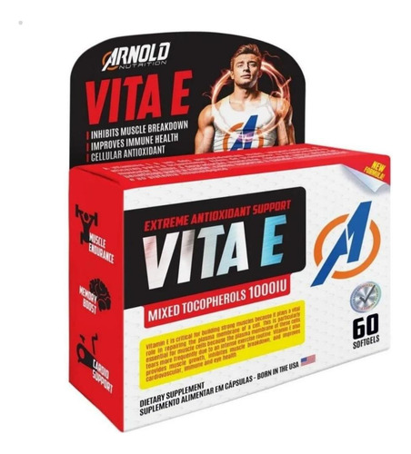 Vita E 1000ui Vitamina E Arnold Nutrition 60 Softgels