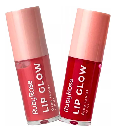 Lip Glow Labial Gloss Ruby Rose Linha Rosa Eletric Red Vintage Rose