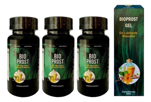 Promo Suplemento Bioprost Original Pack X3 + Gel Lubricante