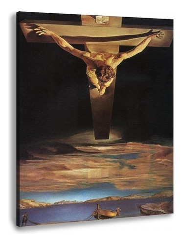 Cuadro Arte En Canvas De Dalí Calidad De Museo Con Marco Color Cristo