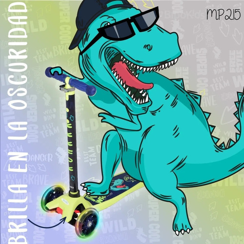 Imagen 4 de 4 de Monopatin Balanceo Glow Ruedas Luces Unicornio Dino Brilla