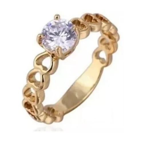 Anillo - 17 Mm - A Estrenar - Enchapado En Oro         (c78)