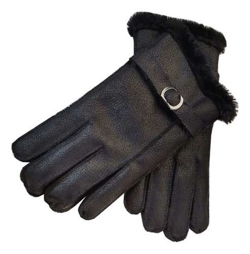 Guantes Full Finger Mittens Furry Warm Mitts Para Mujer, Par