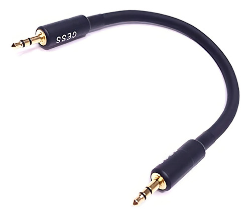 Cable De Audio Estereo Corto Cess-070 Con Conectores Trs De