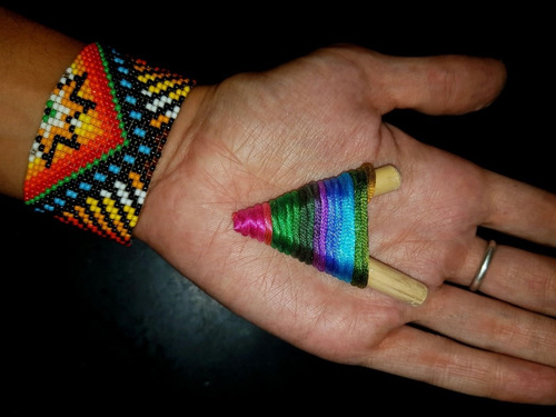 Kuripe Autoaplicador Para Medicina Rapé Decorados Arcoiris