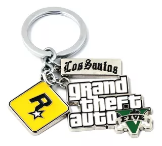Llavero Gta 5 Grand Theft Auto V Ps4 Xbox Pc Rockstar 4,5cm