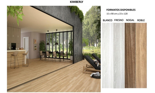 Eu Porcelanato Tipo Madera Kimberly Nogal 15x90 Marrooscuro 