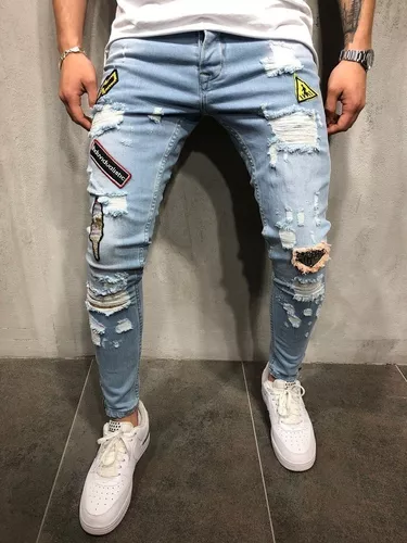 Jeans Chupines Con Efecto Desgastado Para | Cuotas sin interés