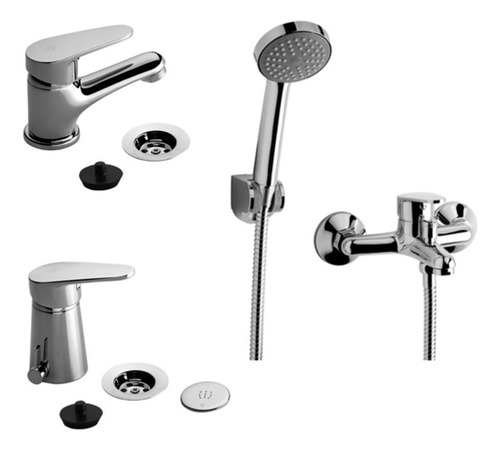 Combo De Griferias Fv Compacta Lavatorio, Bidet Y Bañera Ext