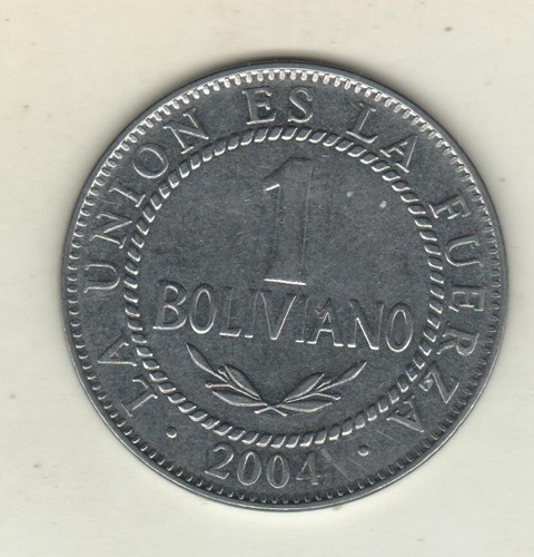 Moneda Bolivia 1 Boliviano 2004