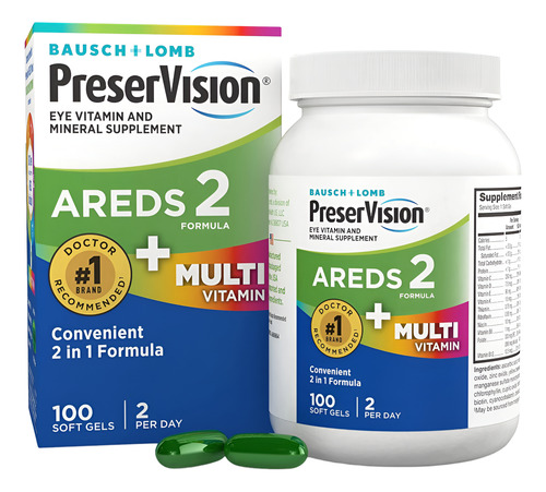 Preservision Areds 2 + Multivitamínico 2 En 1 , 100 Unidades