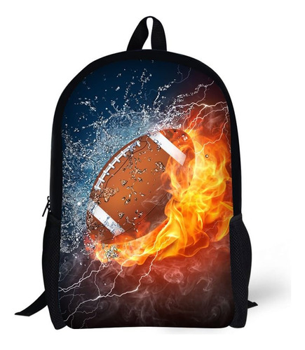 Mochila De Baloncesto Bookbag, Bolsa De Estudiante Negra De 