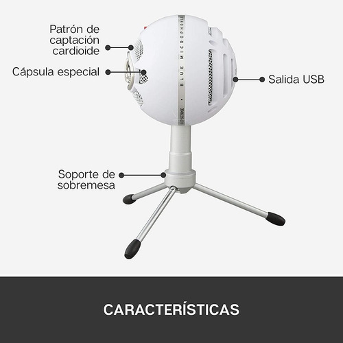 Imagen 5 de 7 de Micrófono Blue Snowball Ice Plug-and-play Usb Skype Twitch
