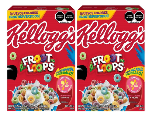 2 Cereal Kellogg's Froot Loops 380g
