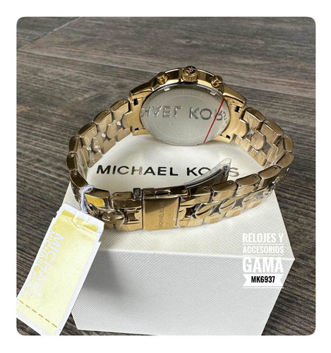 Reloj Michael Kors Ritz Modelo Mk6937 Original Para Dama Color De La Correa Dorado Color Del Bisel Dorado Color Del Fondo Dorado
