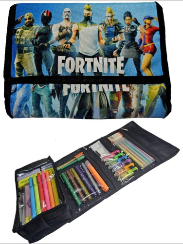 Cartuchera Escolar Desplegable Fornite Fort Nite Juego