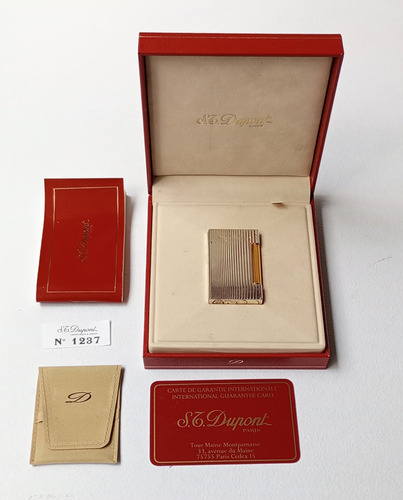 Encendedor S.t. Dupont Paris De Plata Con Estuche (Usado)