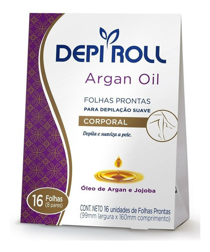 Folhas Prontas Para Depilação Corporal Argan Oil Depi Roll