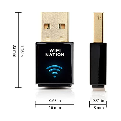 Adaptador Wifi Nation Wifi Dongle Mini 802.11ac Ac600 Usb Wi