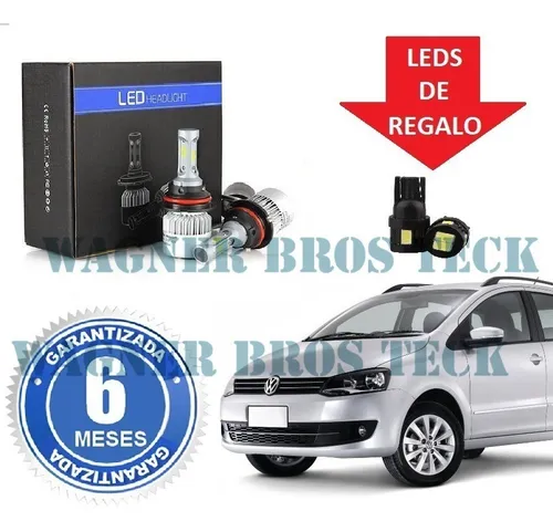 Kit Luces Led Cree H7 H1 H3 O 9006 Vw Suran 16000 Lms + Cob